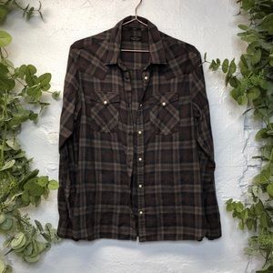 All Saints Slim Fit Button Down Medium